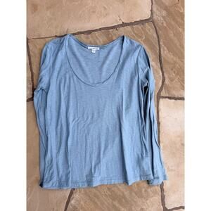Standard James Perse Womens Blue top long sleeve size Medium Minimalist luxury